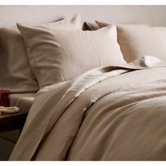 Quince European Linen Euro Sham Toffee 20"X 20"  NWOT - Picture 1 of 3